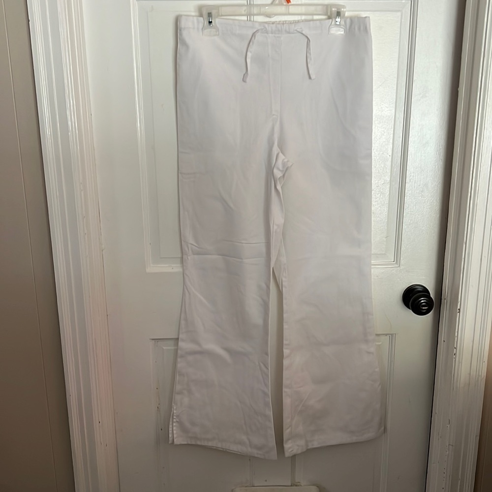 White Scrub Pants, S, 2 pairs